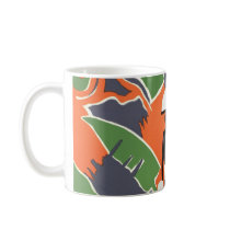 Vintage Art Deco Travel Poster, Africa Mugs