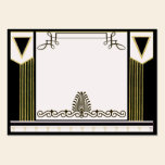 Vintage Art Deco Wedding Place Card Personalised business cards