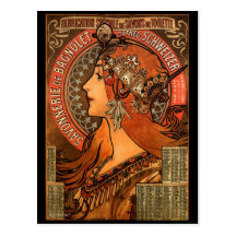 Vintage Art Nouveau Advertising Postcard