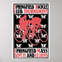 Vintage art Nouveau bicycle club Print