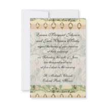 vintage art nouveau botanical art pattern invites