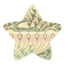 vintage art nouveau botanical art pattern sticker