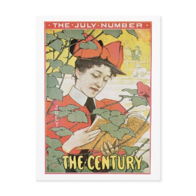 Vintage art nouveau Century magazine July Post Card