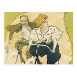 Vintage Art Nouveau Couple Bicycle Gladiator Cycle Postcards