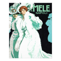 Vintage Art Nouveau; Fancy Women with Fur and Hats Personalized Announcement