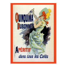 Vintage Art nouveau French apéritif ad Postcards