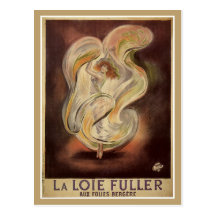 Vintage art nouveau French dance ad Postcard