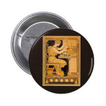 Vintage Art Nouveau Love Conquers All Scientist Button