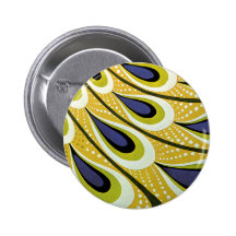 Vintage Art Nouveau, Macmillan's Peacock Feather Pinback Buttons
