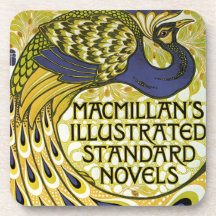 Vintage Art Nouveau, Macmillan's Peacock Feather Beverage Coaster