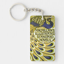 Vintage Art Nouveau, Macmillan's Peacock Feather Acrylic Keychain