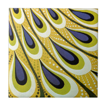 Vintage Art Nouveau, Macmillan's Peacock Feather Tile