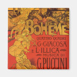 Vintage Art Nouveau Music; La Boheme Opera, 1896 Refrigerator Magnets