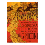 Vintage Art Nouveau Music; La Boheme Opera, 1896 Postcard