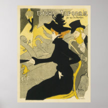 Vintage Art Nouveau, Nightclub, Divan Japonais Print