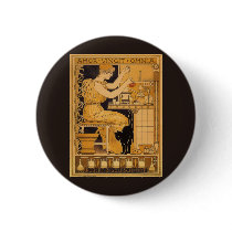 Vintage Art Nouveau Poster Amor Vincit Omnia, 1896 Button