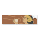 Vintage Art Nouveau Poster; Cafe Rajah bumper stickers