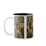 Vintage Art Nouveau Poster; Cafe Rajah Mugs