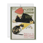 Vintage Art Nouveau; Poster Calendar, 1897 invitations