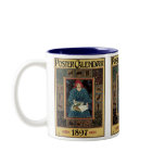 Vintage Art Nouveau; Poster Calendar, 1897 Mugs