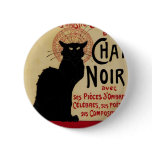 Vintage Art Nouveau Poster; Chat Noir buttons