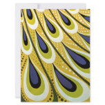 Vintage Art Nouveau Poster, Peacock pattern Personalized Invites
