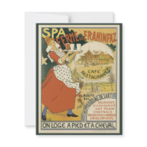 Vintage Art Nouveau Poster; Spa Ferme de Frahinfaz Personalised Invite