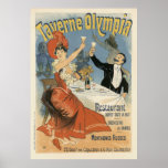 Vintage Art Nouveau Poster; Taverne Olympia posters