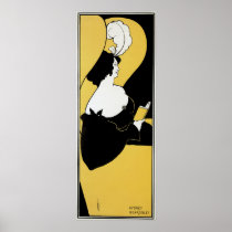 Vintage Art Nouveau Poster; The Yellow Book