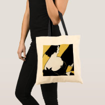 Vintage Art Nouveau Poster; The Yellow Book Canvas Bags
