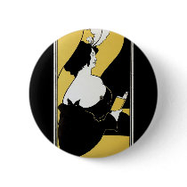 Vintage Art Nouveau Poster; The Yellow Book Buttons