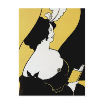 Vintage Art Nouveau Poster; The Yellow Book Post Card