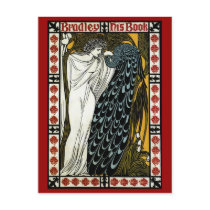 Vintage Art Nouveau Poster; This Kiss Post Card