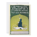Vintage Art Nouveau Poster; Victoria Fahrradwerke invitations