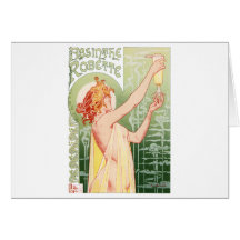 Vintage Art Nouveua-Style Belle Epoque poster for Cards