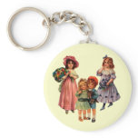 Vintage Art Victorian Children Keychain