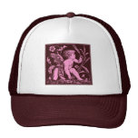 Vintage artwork of Cupid on chocolate background Hat
