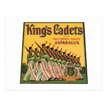 Vintage Asparagus Food Product Label Post Cards