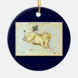 Vintage Astrology Aries Ram Constellation Zodiac Christmas Ornaments
