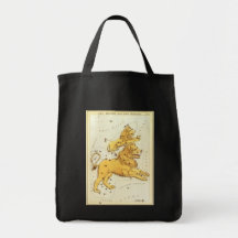Vintage Astrology Leo Lion Constellation Zodiac Canvas Bags