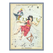 Vintage Astronomy, Andromeda Constellation Stars Personalized Announcements