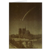 Vintage Astronomy, Celestial, Donati Comet, 1858 Card