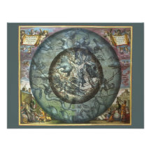 Vintage Astronomy Celestial Northern Constellation Custom Invite