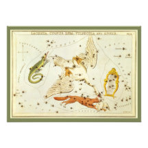 Vintage Astronomy, Star Chart, Constellations Map Invitation