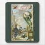 Vintage Atlas Frontispiece, World Globe Mousepads
