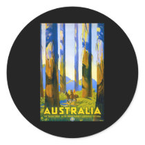 Vintage Australia Marysville Victoria Round Stickers