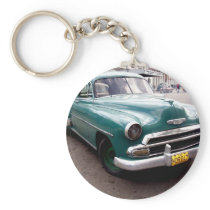 Vintage Auto in Cuba Keychains