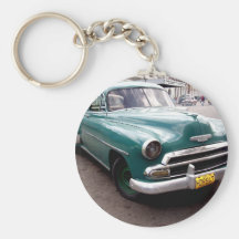 Vintage Auto in Cuba Keychains