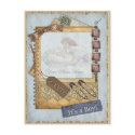 Vintage Baby Boy Arrival Announcement Photo Frame postcards
