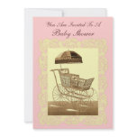 Vintage Baby Carriage ~ Baby Shower invitations